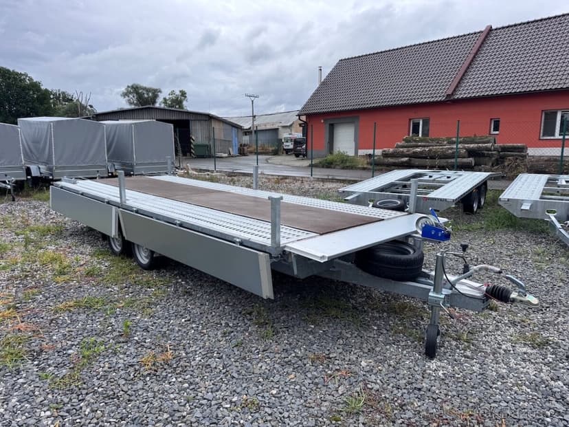 Přívěsný vozík 500x195cm, 3000kg, nájezdy, 130km/h