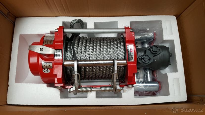 Hydraulický naviják s ocelovým lanem pro traktor a jiné