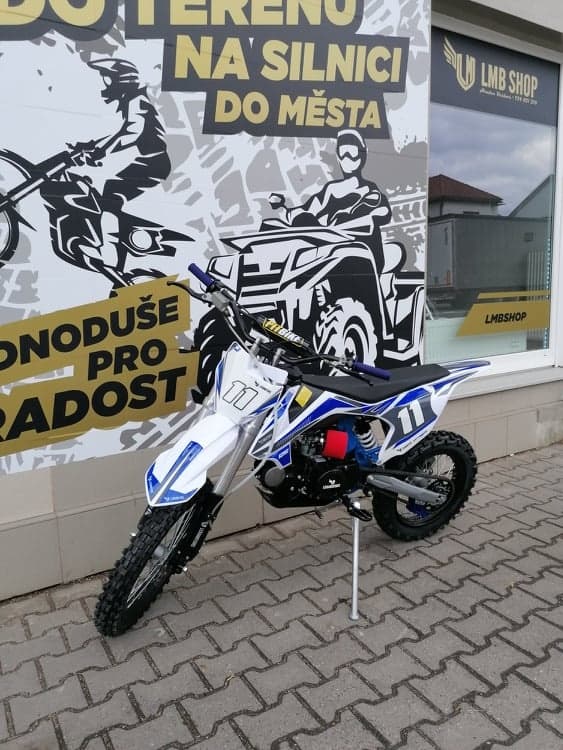 Pitbike Shark 125ccm 17x14 modrá