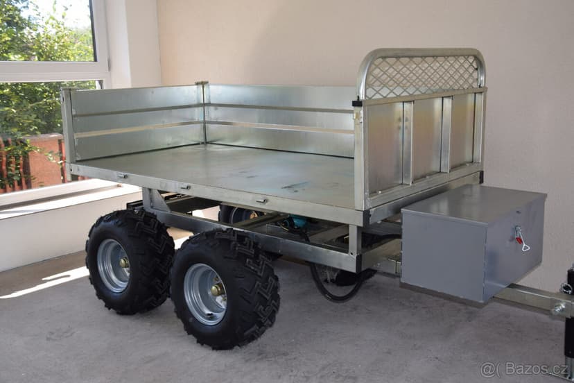 Hydraulický sklápěcí vozík za čtyřkolku 1.400kg s SPZ