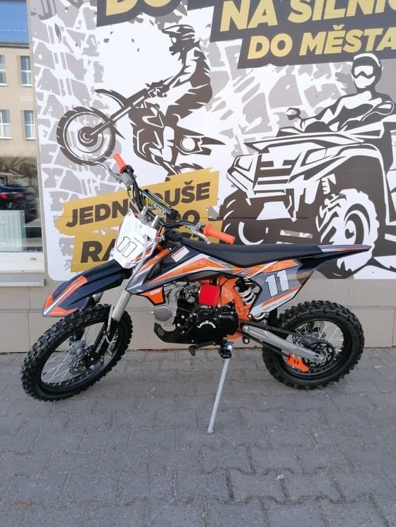 Pitbike Shark E-start 125ccm 17x14 oranžová
