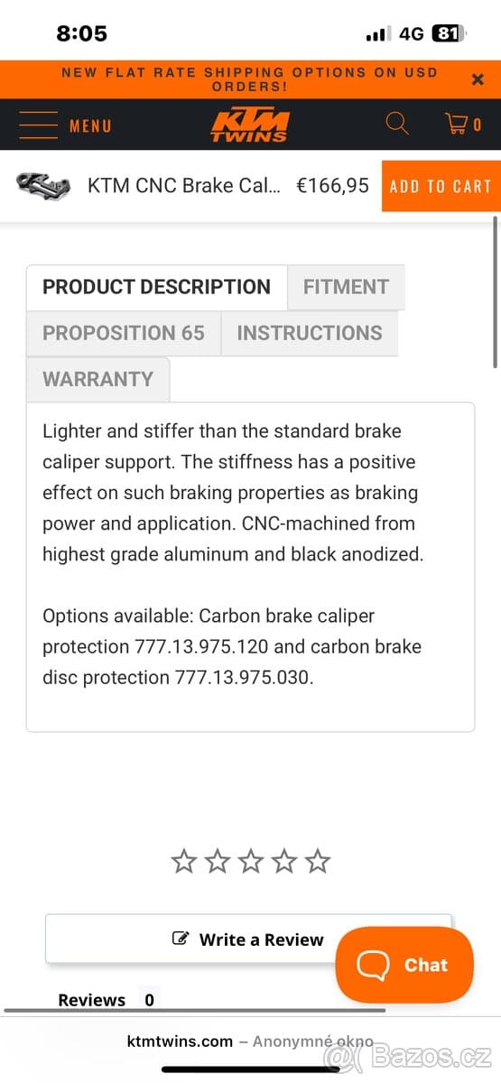 Ktm SX/ XC 2019-22’ cnc držiak zadneho strmena