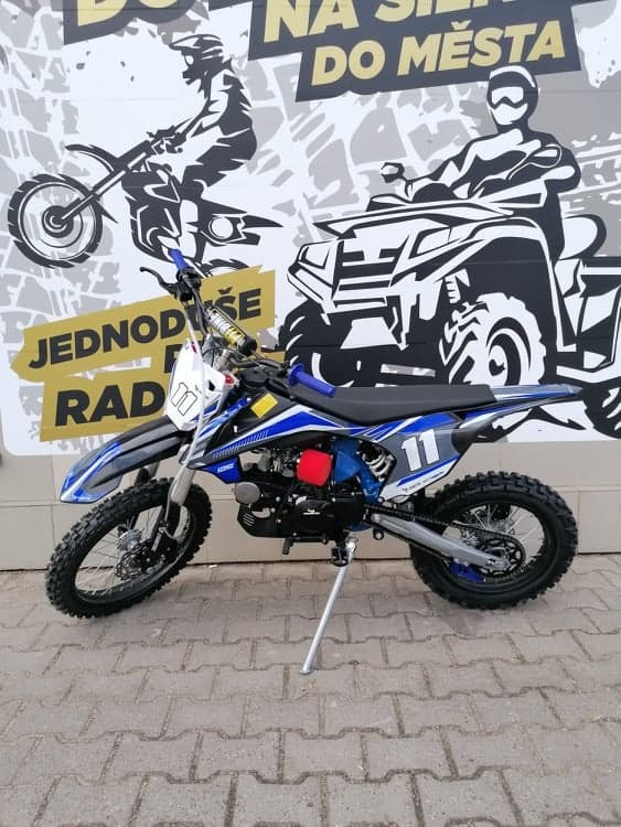 Pitbike Shark E-start 125ccm 17x14 modrá