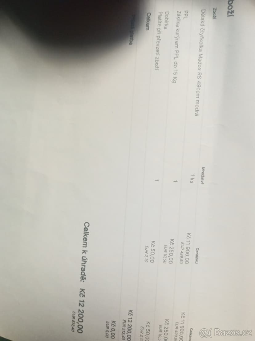 Čtyřkolka Masox RS 49 ccm