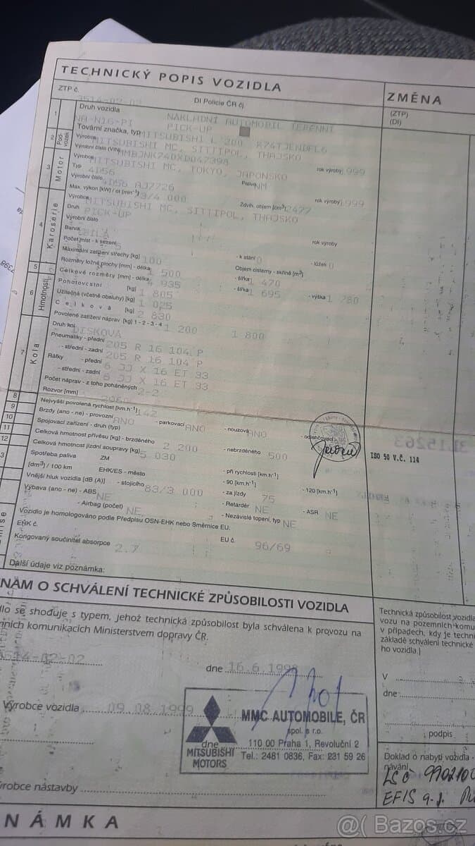 L 200 4×4 offroad Pick up extrem