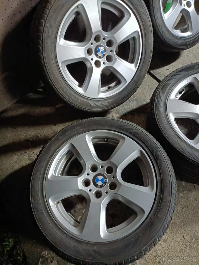❄️4ks alu disky orig. BMW 5x120 R17 pneu 245/45 r17