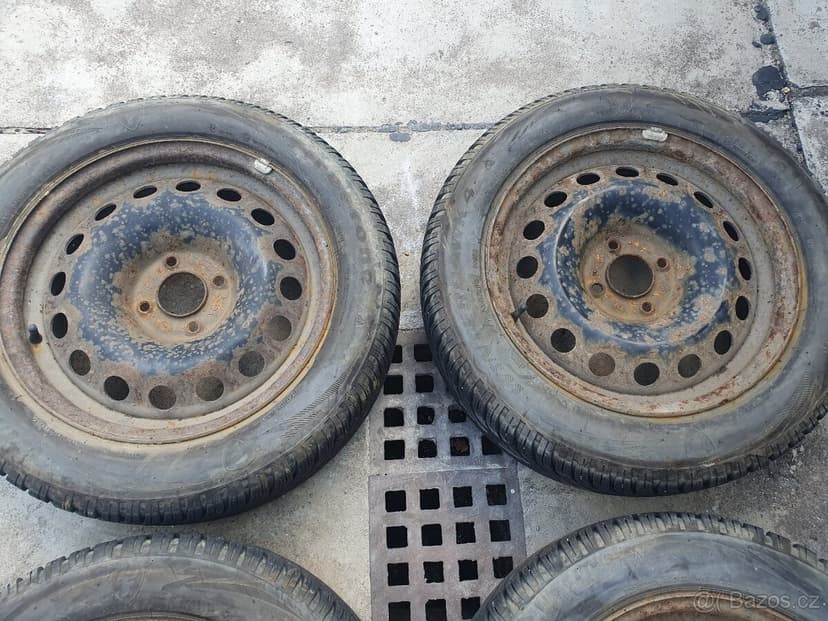 16" 4x108 zimní komplet Citroen Peugeot + 205/55/16 8mm