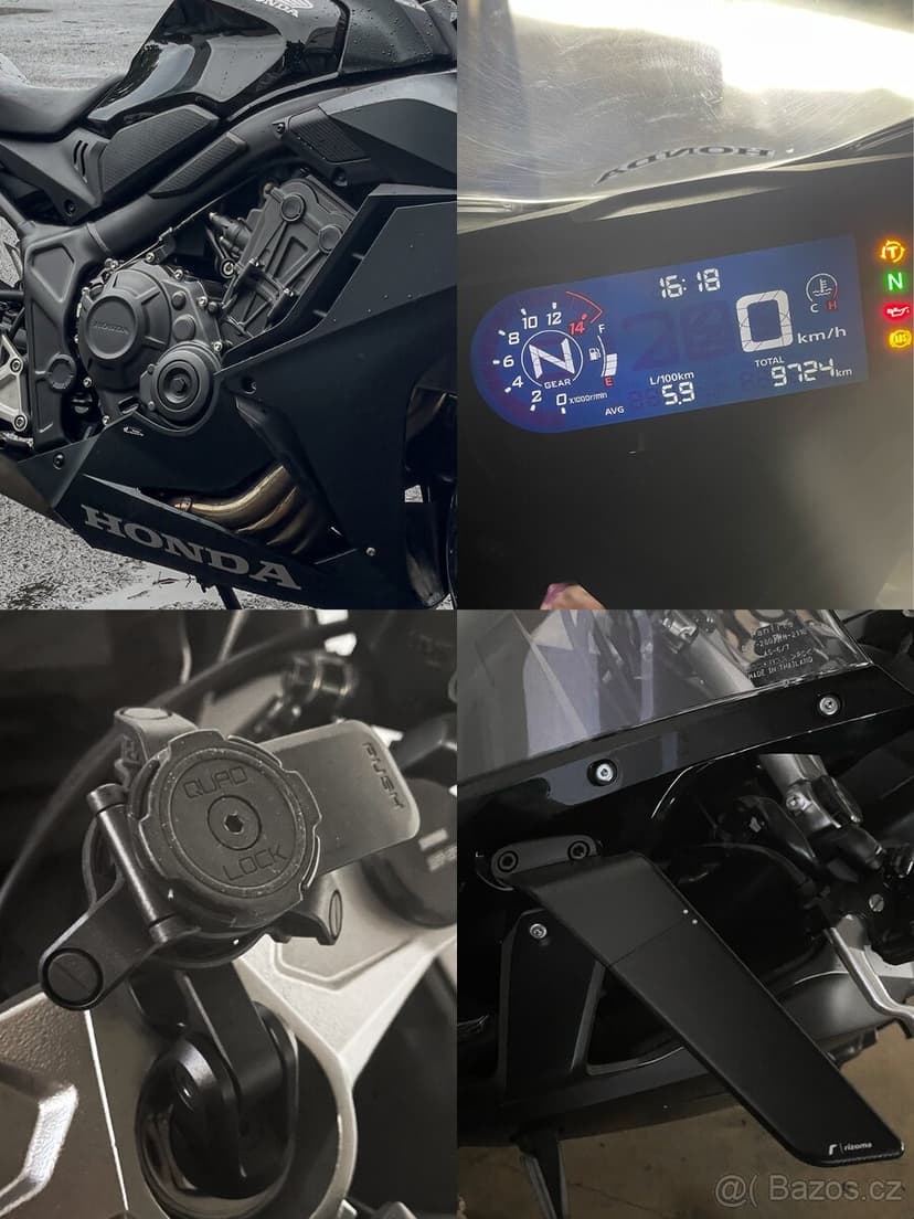 Honda CBR 650R v TP 35kw, otevřená na 76,7 kw A2