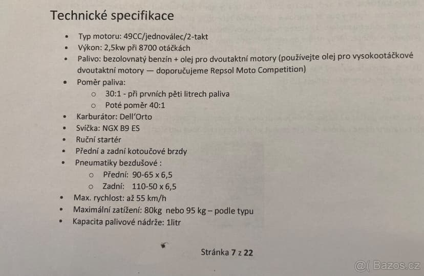 Dětská čtyřkolka 49ccm Dragon II Sport modrá