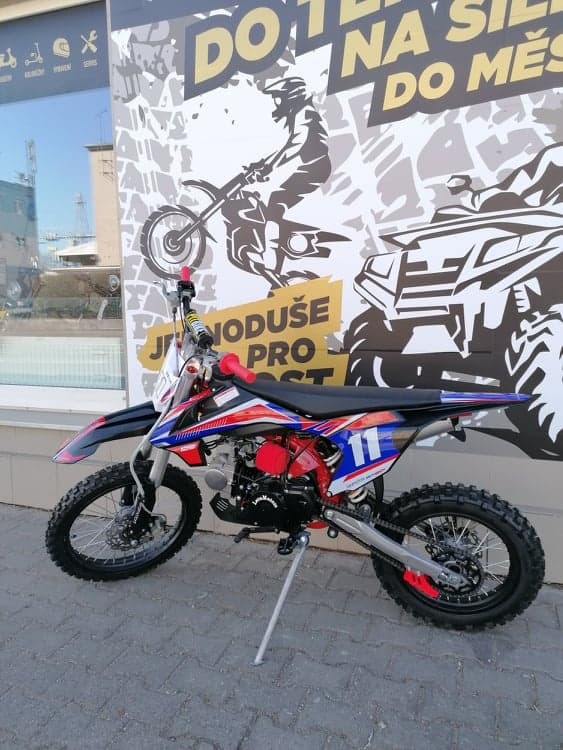 Pitbike Shark E-start 125ccm 17x14 červená