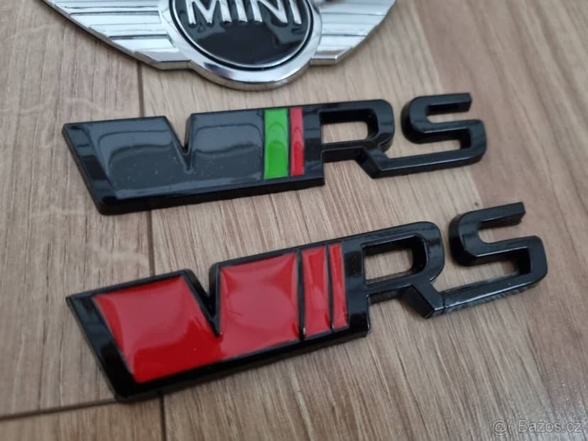 Napis RANGE ROVER, SKODA VRS, MINI COOPER