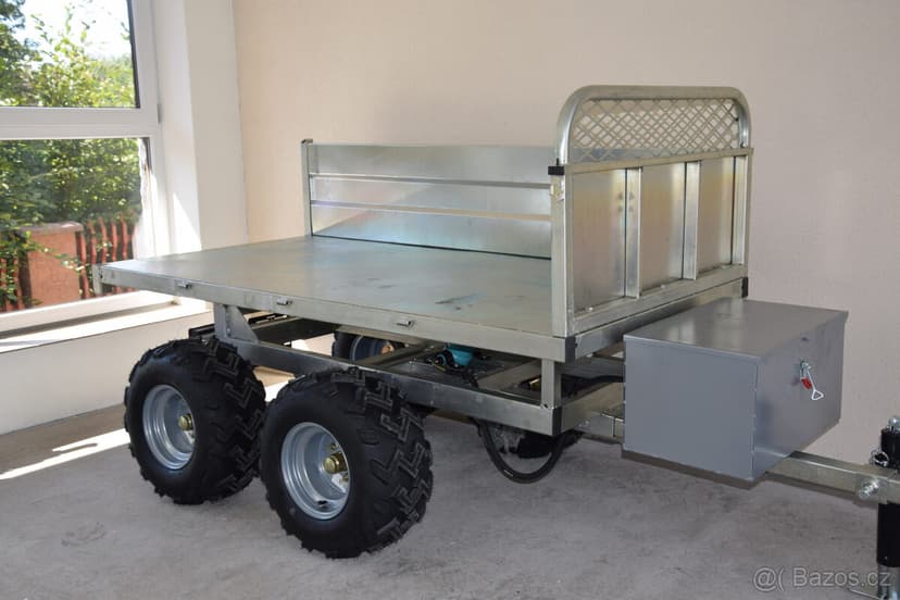 Hydraulický sklápěcí vozík za čtyřkolku 1.400kg s SPZ