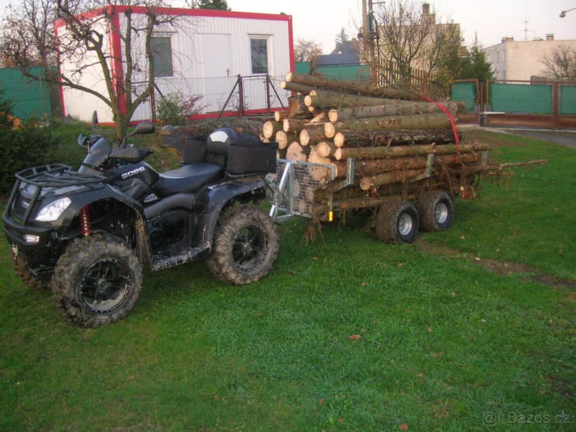 Přívěsný vozík 2 v 1 vyvážečka dřeva