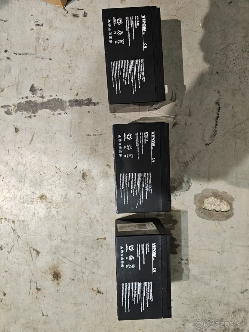 Batéria gelova 12V/12AH 3ks vhodna do detskej štvorkolky 3ks