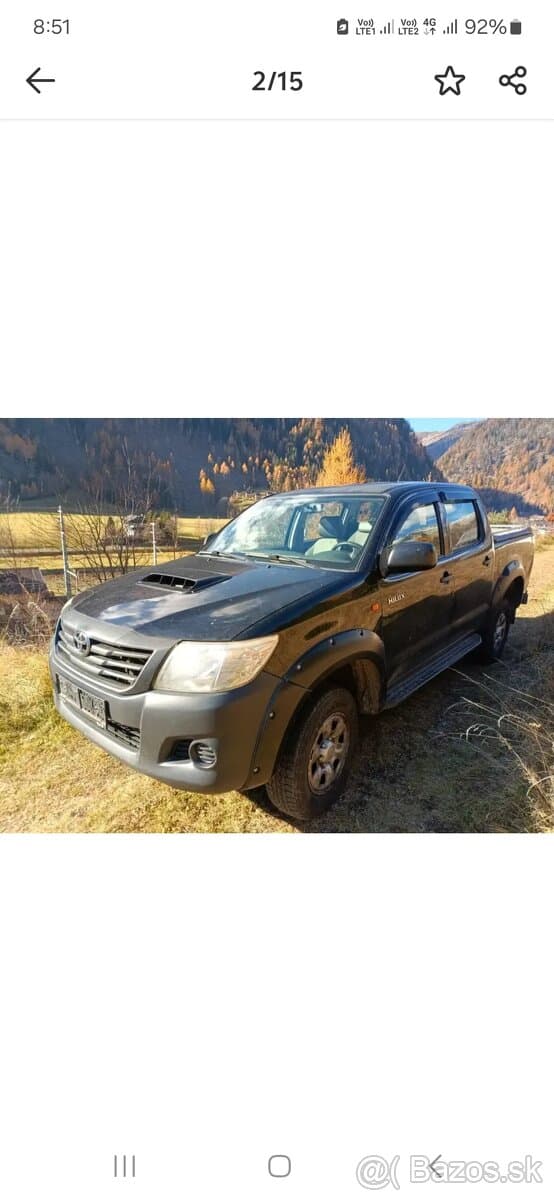TOYOTA HILUX 2,5 DIESEL 4X4 UZÁVIERKU MA