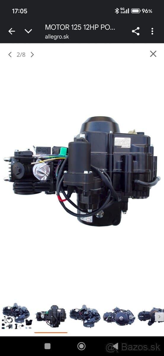 MOTOR 125 12KM POLOAUTOMAT ATV ŠTVORKOLKA 3+1 SPÄTNÝ Martine