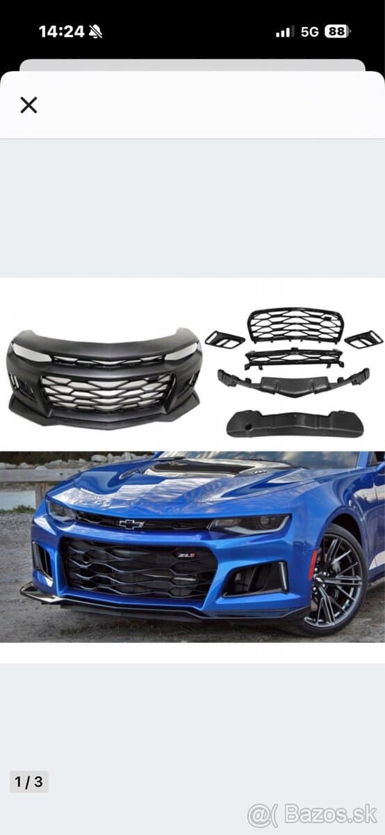 Chevrolet Camaro ZL1 predný narazník.