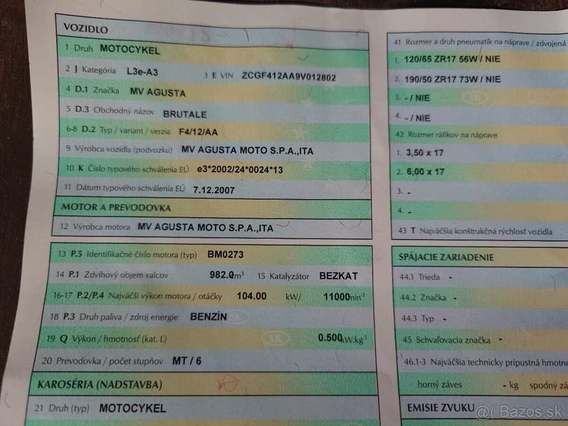 Mv Augusta 988r brutale