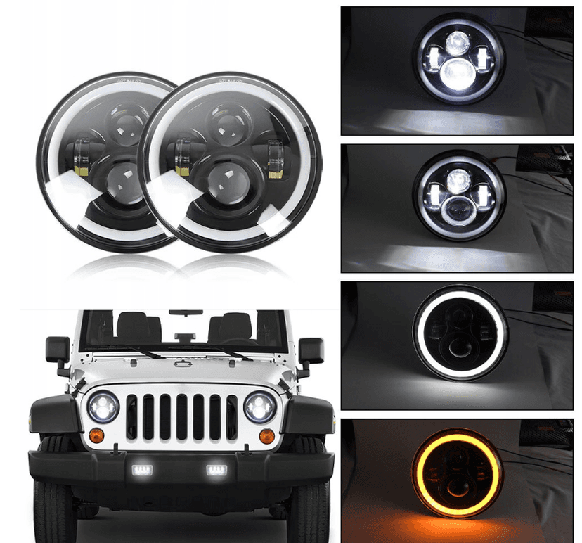 LED Svetlomety Okrúhle 178mm (Angel Eyes)