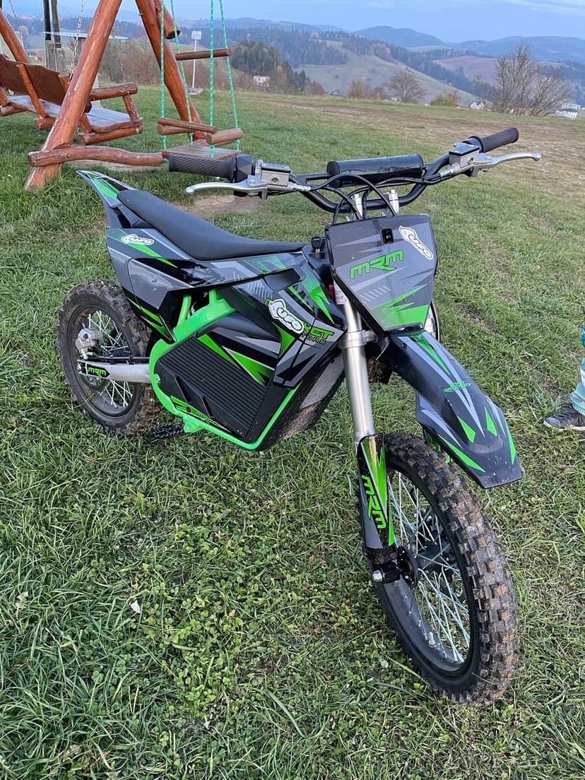 Elektrický pitbike z motorom 5000W 17"/14" Zeleno-čierny