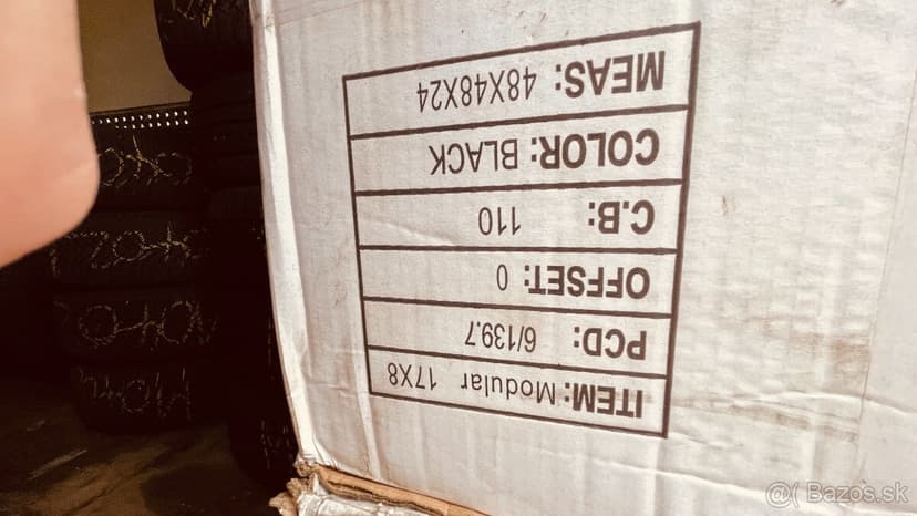 Nové nikdy nejeté disky King Black Modular - 17x8 6x139,7