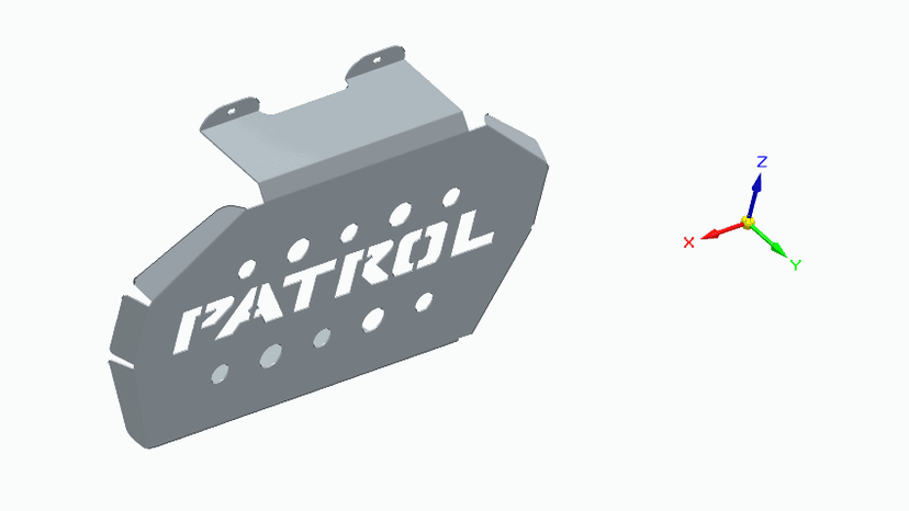Offroad - Nissan Patrol - kryt palivové nadrže CAD/DXF/STL