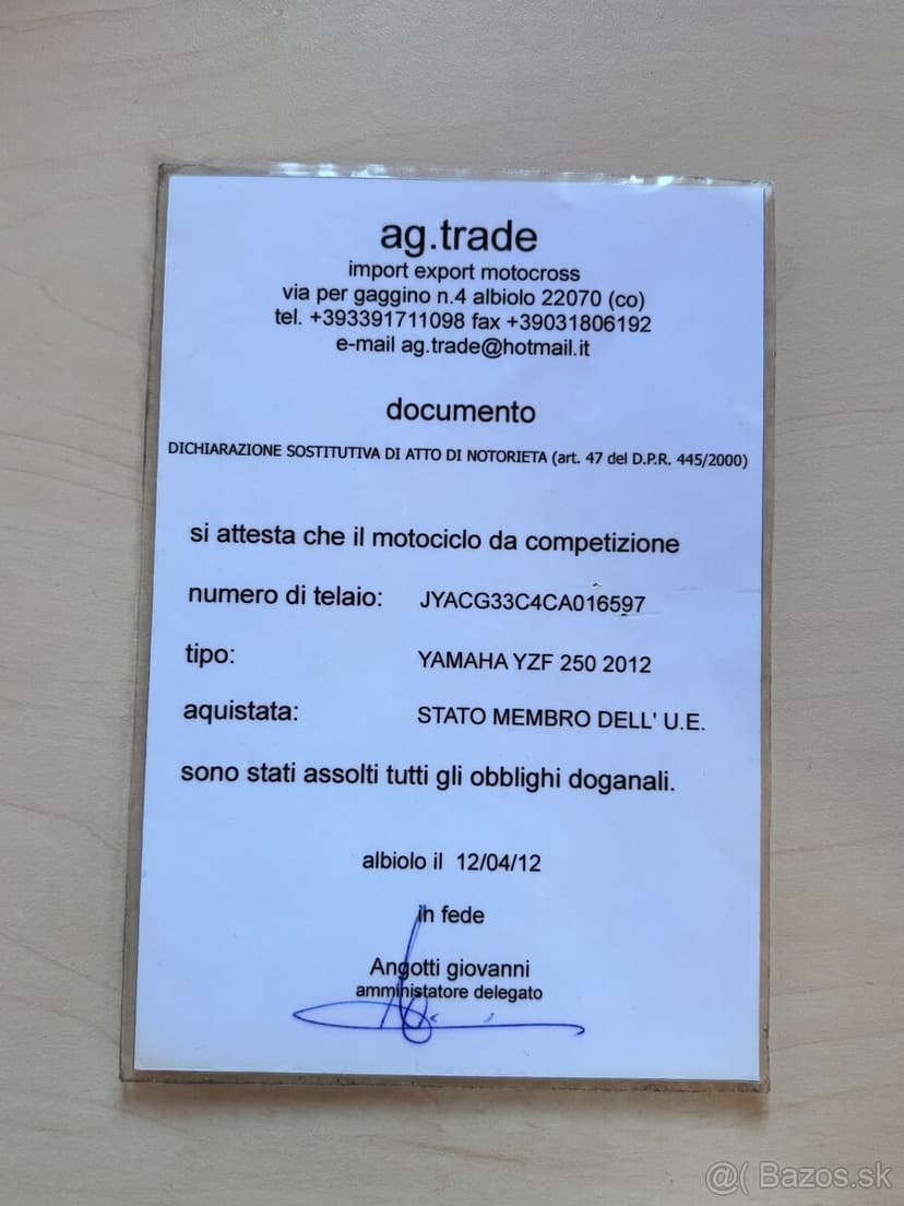 Yamaha yzf250