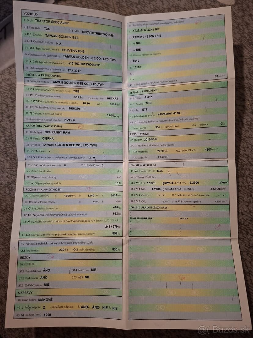 Ṣ̌tvorkolku - Taiwan Golden Bee - 4x4