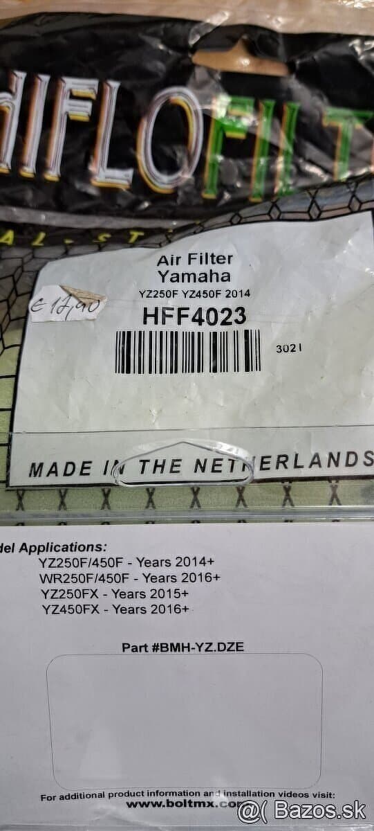 Predam nahradne diely na yamaha yzf 450, rok 2017