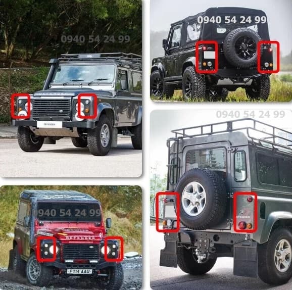 Krytky svetiel Land Rover