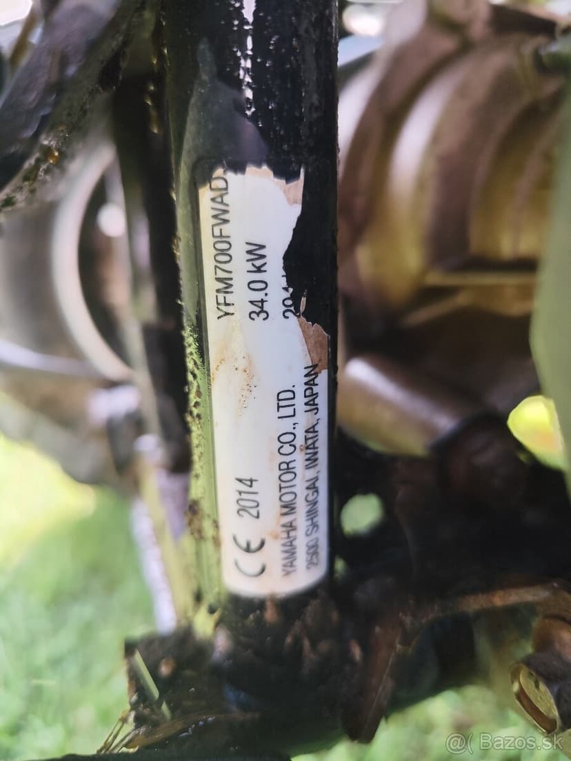 Predám Yamaha grizzly 700. 2014