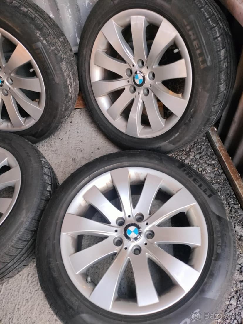 ❄️4ks alu disky orig. BMW 5x120 R18 + snimače + pneu