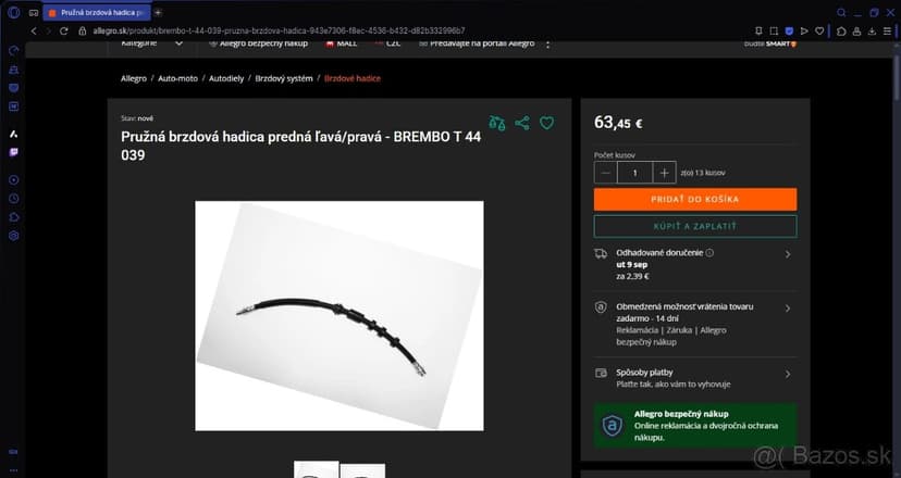 Brzdová hadica LAND ROVER