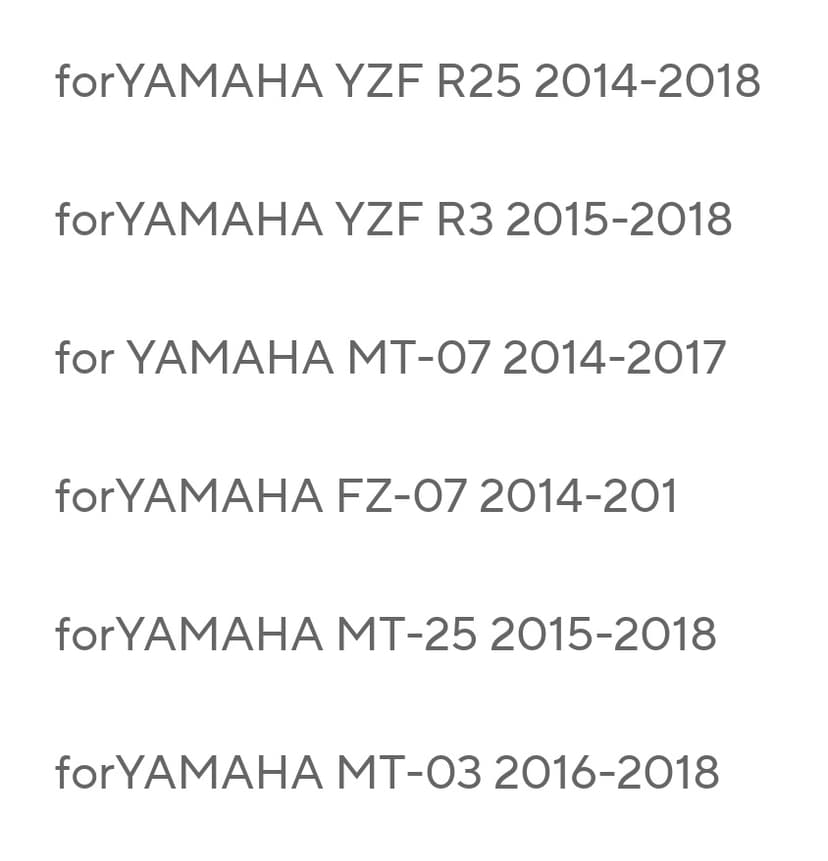 Zadné LED Svetlo Yamaha MT (Nové)