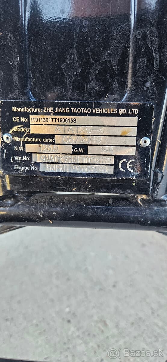 Štvorkolka Tao Hunter 125 cm3