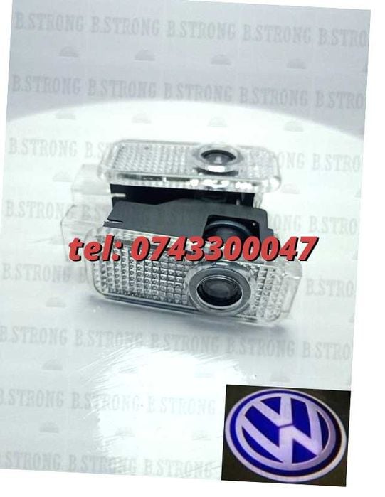 New Proiectoare Logo Marca Volkswagen Passat Portiera  Led Laser em