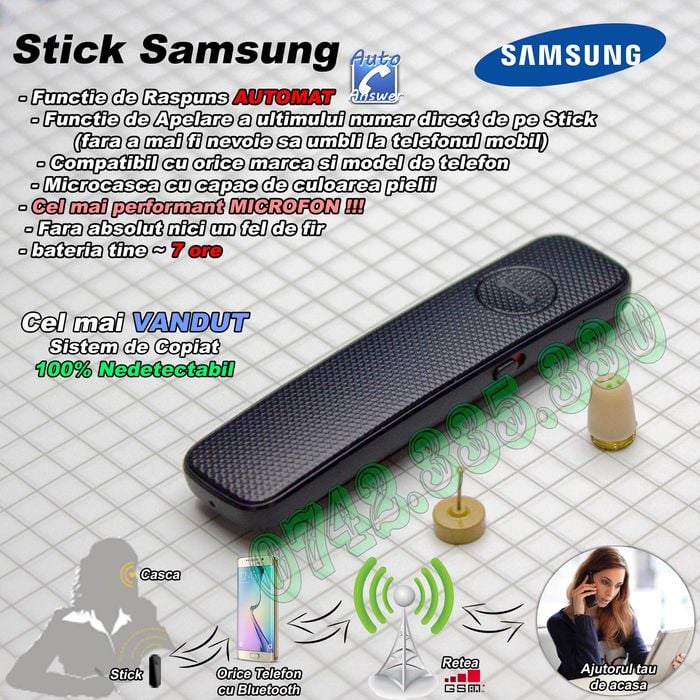 Casca de Copiat Stick cu Casca MC2500 Casti de Copiat fara fir