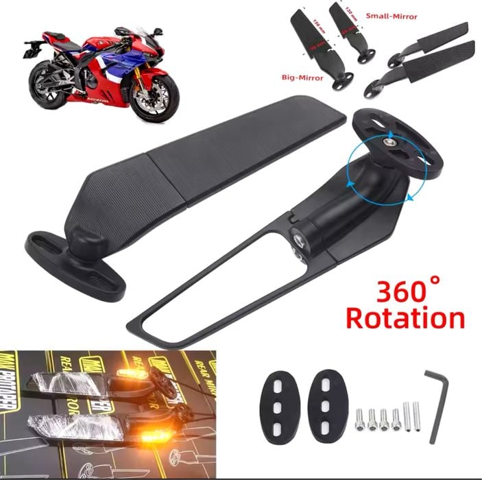 Oglinzi moto universale tip Rizoma racing aripi  wings Honda Yamaha