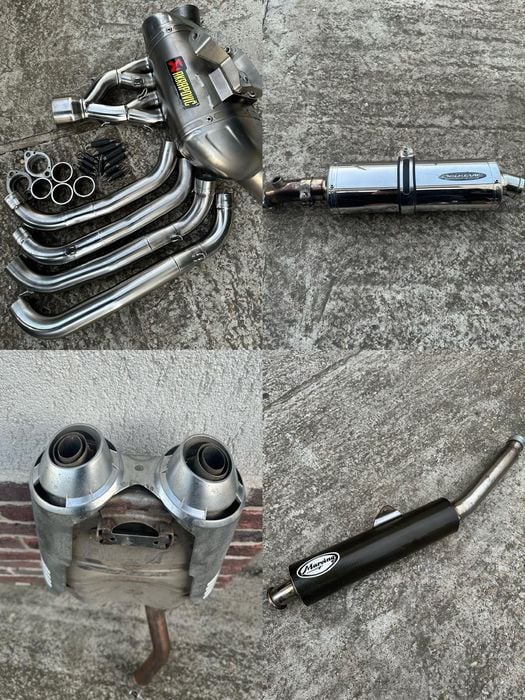 Toba evacuare GSXR carbon, FZ6 Stock originala si Leo Vince sv650