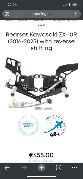 Scarite PP-Tunning Kawasaki ZX-10 + rezerve