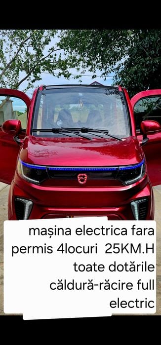 Mașina electrica fara permis 4locuri 25KM.H nou 2025