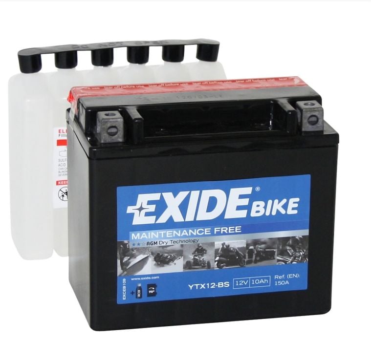 Baterie moto NOUĂ  EXIDE 10Ah YTX12-BS