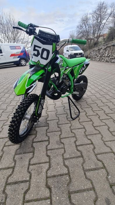 Cross Motocross 50cc 2 timpi Ultra Automat Verde pentru copii