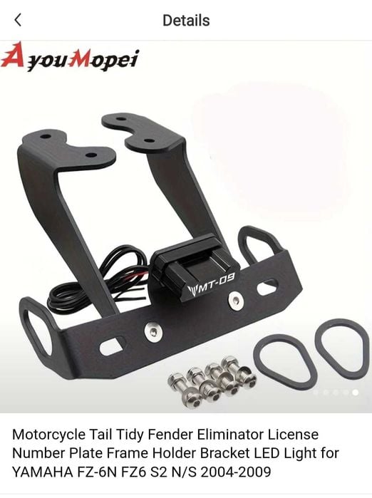 Suport Moto numar inmatriculare Yamaha MT-09