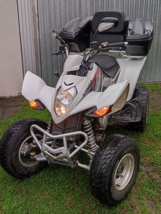 Quad Kymco Maxxer 250 homologacja L7e kat. B biały 2010 rok kxr mxu