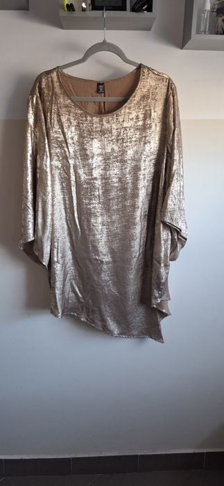 Złota bluzka tunika 5xl 50-52 duży rozmiar