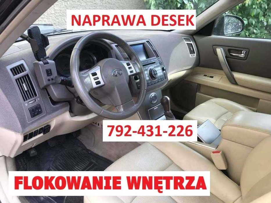 deska konsola kokpit infiniti FX 35 45 NISSAN PATROL GU4  BMW e63 e64 lexus IS RX mazda 3 4 5 6  naprawa desek flokowanie wnętrza