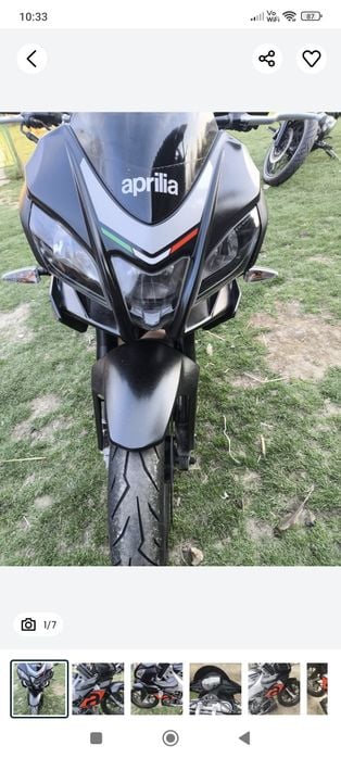 Aprilia Tuono 125 lagi półki zawieszenie