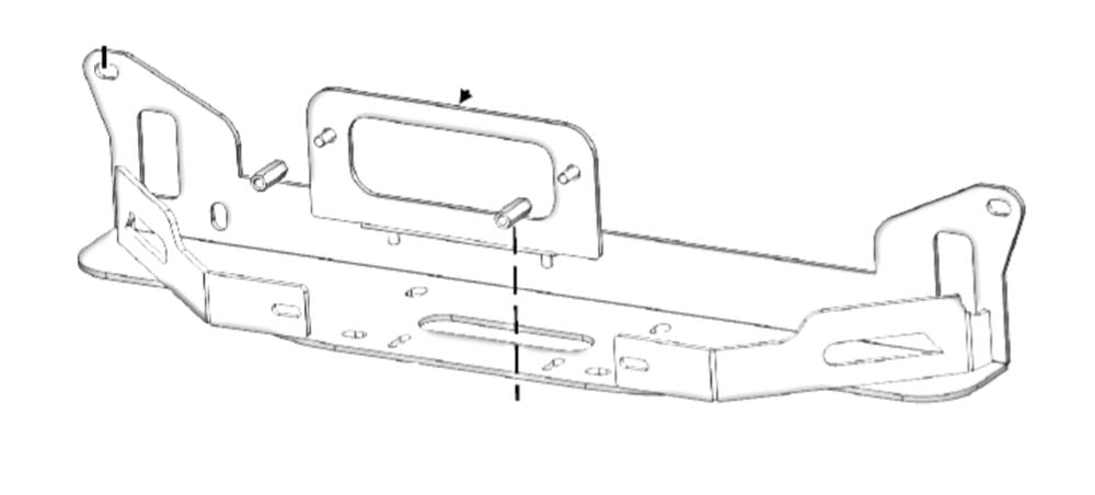 OUTLET - Płyta montażowa pod wyciągarkę Nissan Navara D23 NP300 2015-