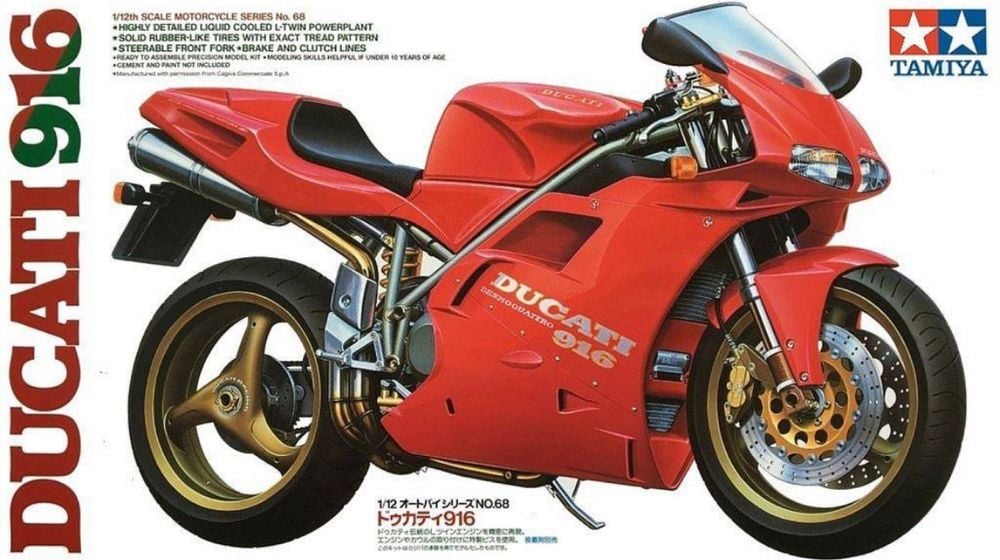 Tamiya 14068 motor Ducati 916 Bike model Scale 1/12